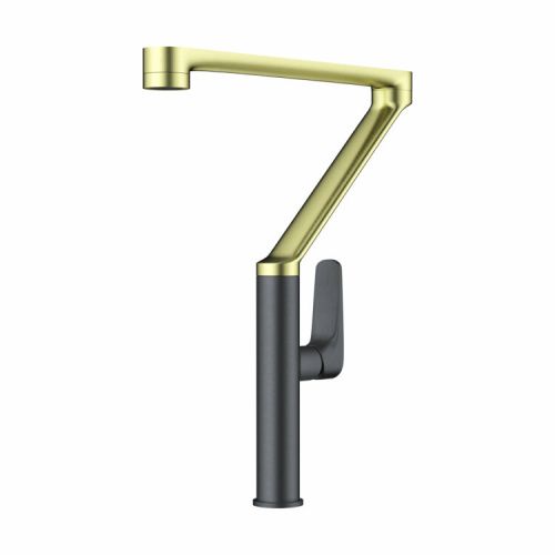Смеситель для кухни Omoikiri Tara 4994396 на мойку золото/вороненая сталь