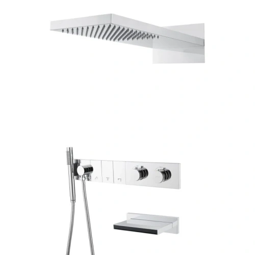 Душевая система Boheme Zodiac 133-2-CR встраиваемая в стену цвет хром с термостатом