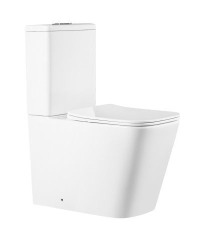 Унитаз напольный с бачком MILLEAU 8303 WAX 8303 белый с сиденьем микролифт безободковый смыв воронка-водоворот