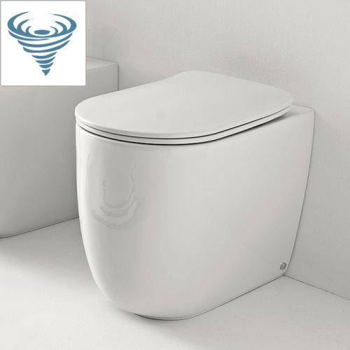 Чаша унитаза приставная Kerasan Nolita 531901 цвет белый без сиденья безободковая смыв торнадо