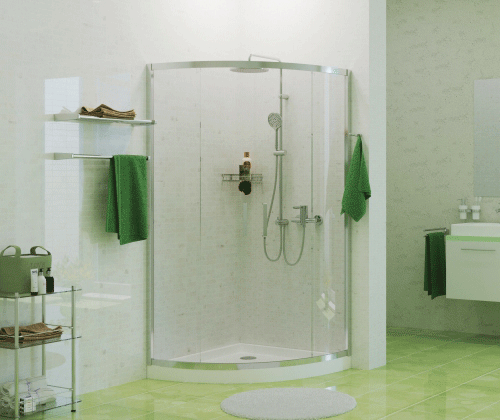 Душевой уголок Wasserkraft Main 41S 41S01 90х90 стекло прозрачное профиль хром без поддона - фото 4