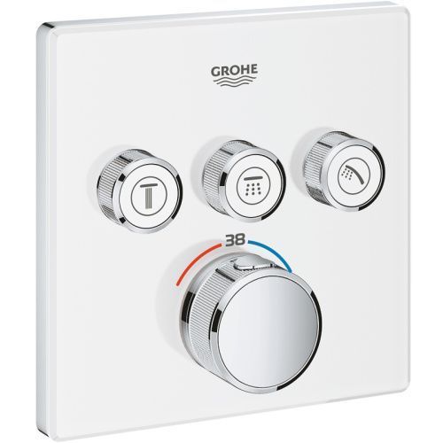 Смеситель Grohe Grohtherm 29157LS0 встраиваемый в стену белый с термостатом
