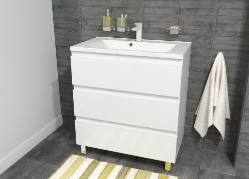 Тумба с раковиной Эстет Bali ФР-00009967 80х40 напольная цвет белый