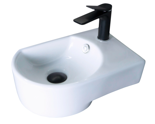 Раковина керамическая Gid Suspendido 61106L 40х30 подвесная цвет белый 1 отверстие под смеситель