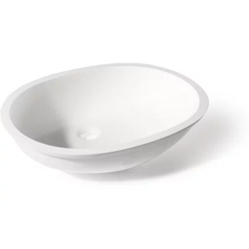 Раковина из искусственного камня MonteBianco Pietro Due 11023 50х40 встраиваемая цвет белый без отверстий под смеситель