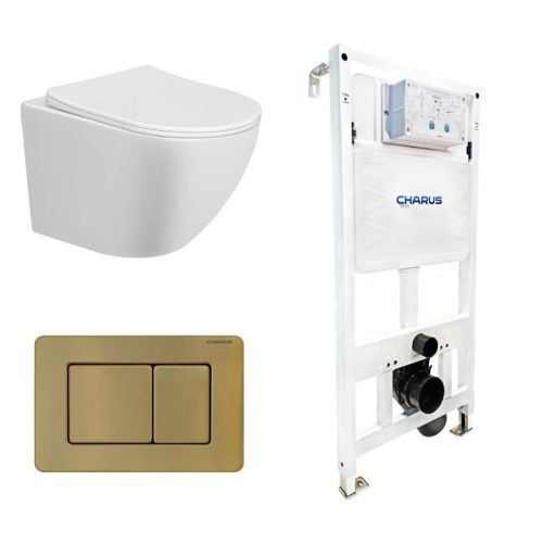 Сет унитаз + инсталляция + кнопка CC.300.80.01+FP.310.BG.05+AM25010