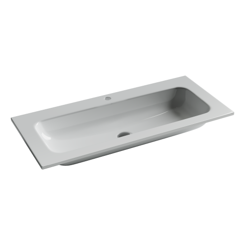 Раковина из сантехнического фарфора Ceramica Nova GRACE CN7013 100х50 накладная цвет белый 1 отверстие под смеситель