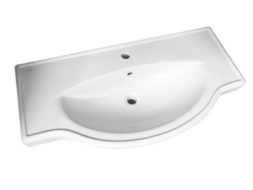 Раковина из сантехнического фарфора Sanita Luxe Classic (Sanita Luxe) WB.FN/Classic/90-C/WHT.G/S1 90х50 накладная цвет белый 1 отверстие под смеситель