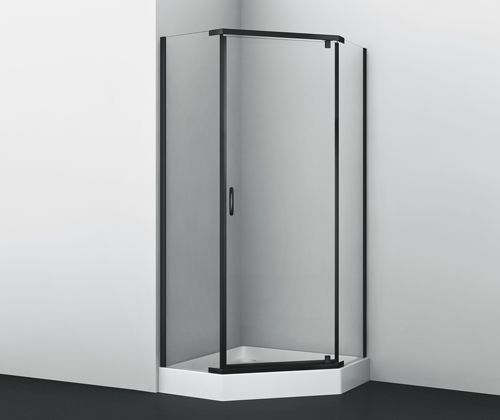 Душевой уголок Wasserkraft Wiese 84P 84P11 90х90 стекло прозрачное профиль черный без поддона