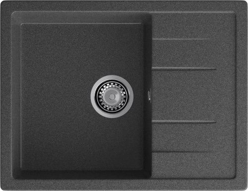 Кухонная мойка Granfest Quadro Q-650L графит 65х50 цвет серый поверхность матовая