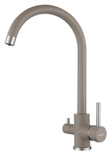 Смеситель для кухни Granfest QUARZ Z-5420 песочный на мойку бежевый