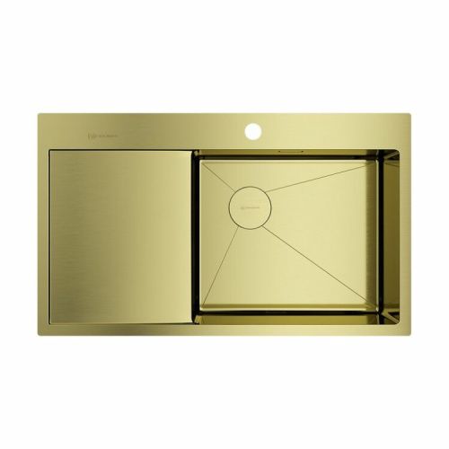 Кухонная мойка Omoikiri Akisame 4997046 85х50 цвет золото поверхность матовая