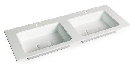 Раковина из искусственного камня Jorno MODUL Mol.08.120/W 120х50 встраиваемая цвет белый