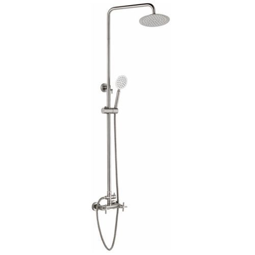 Душевая стойка Haiba HB24808 настенная цвет нержавеющая сталь