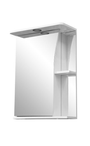 Зеркало-шкаф Stella Polar Волна SP-00000033 50х70 подвесной цвет белый