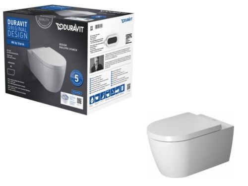 Унитаз подвесной Duravit ME by Starck 45290900A1 белый с сиденьем микролифт безободковый каскадный смыв