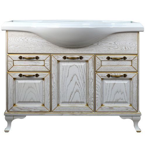 Тумба с раковиной Loranto Пандора CS00075992 110х50 напольная цвет белый