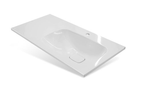 Раковина из искусственного камня Эстет Барселона ФР-00014917 90х50 накладная цвет белый 1 отверстие под смеситель