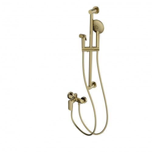 Душевой гарнитур со смесителем Wonzon & Woghand WW-A4888-BG настенный золото