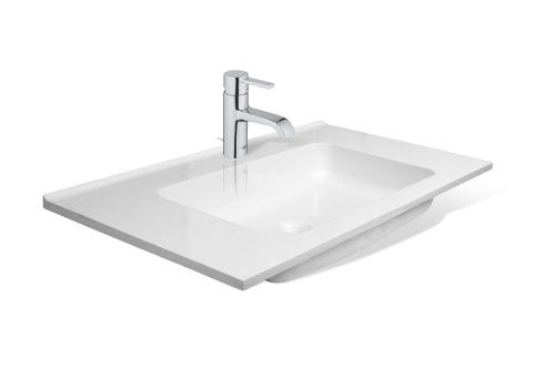 Раковина из искусственного камня Эстет Каре ФР-00014663 90х50 накладная цвет белый 1 отверстие под смеситель