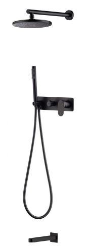 Душевая система Boheme Spectre 454-2-B встраиваемая в стену цвет черный