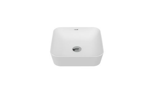 Раковина из сантехнического фарфора Creavit Ultra UL040-00CB00E-0000 40х40 накладная цвет белый без отверстий под смеситель