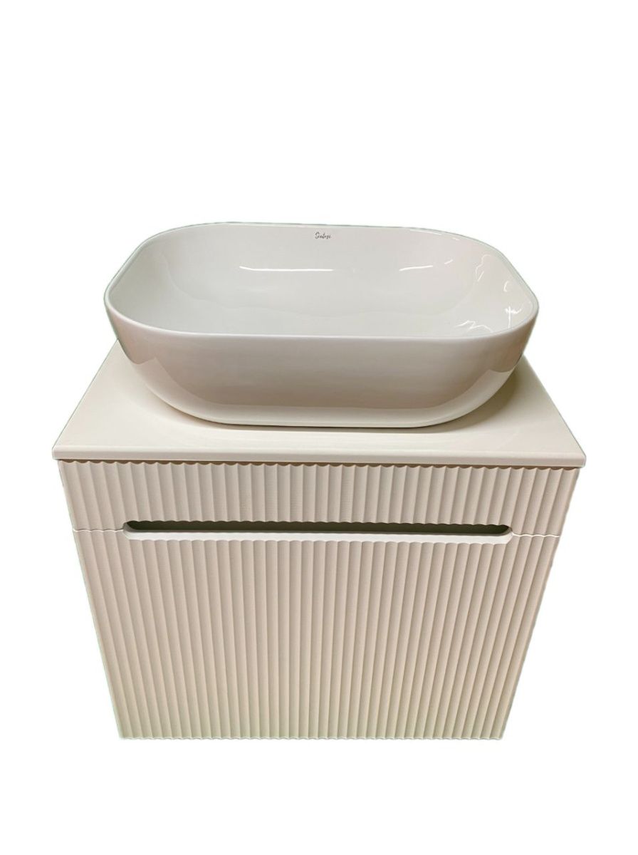 Тумба с раковиной Sintesi STL.W7025_SIN-LVB-APP-403 60х60 подвесная цвет бежевый