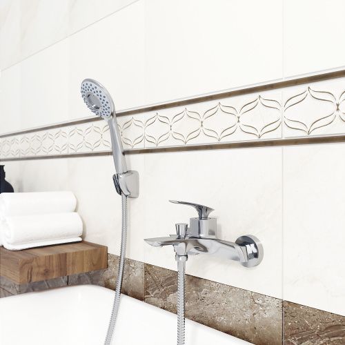 Смеситель для ванны Tokito FUJI TOK-FUJ-1014 настенный хром