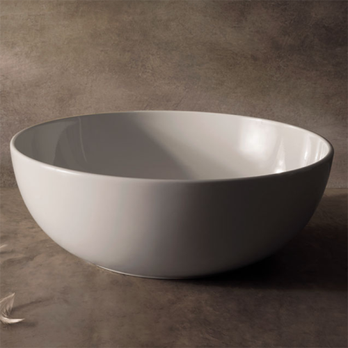 Раковина керамическая Globo T-Edge B6T45.BI 50х50 накладная цвет белый без отверстий под смеситель