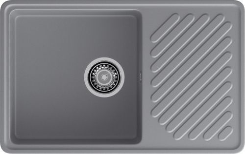 Кухонная мойка Granfest Quarz 52 темно-серый 75х50 цвет серый поверхность матовая