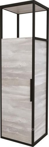 Шкаф-пенал Grossman Лофт 304002 40х37х140 подвесной цвет шанико/черный