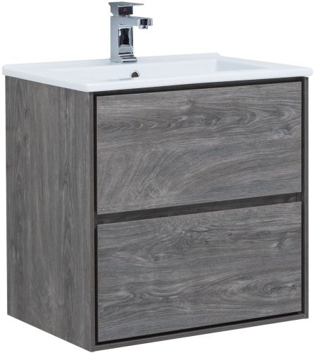 Тумба под раковину Aquanet Милан 00339966 60х50 подвесная цвет коричневый