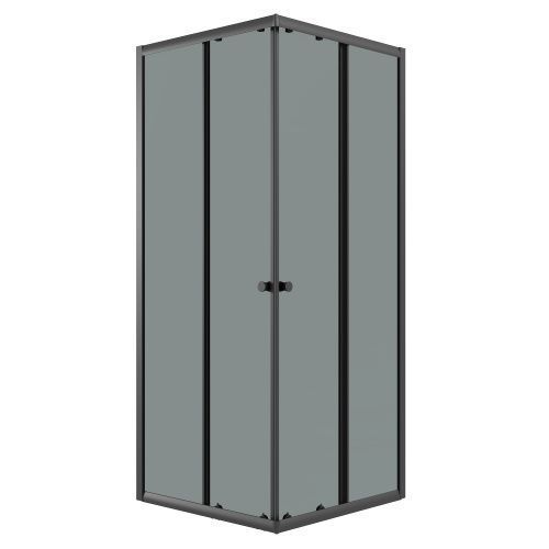 Душевой уголок Niagara Eco NG-1010-14QT 100х100 стекло тонированное профиль черный без поддона