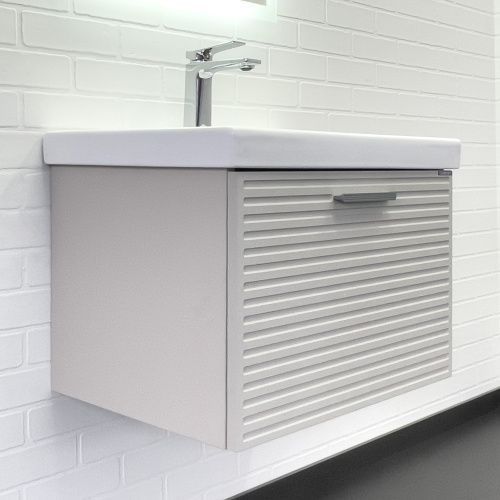 Тумба с раковиной Comforty Касабланка 00-00019249CF 60х50 подвесная цвет серый