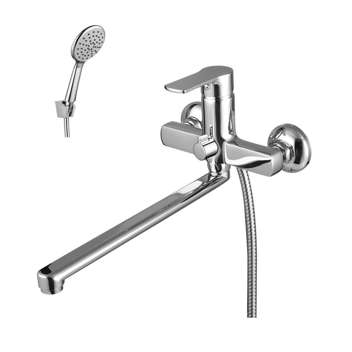 Смеситель для ванны LeMark Plus Grace LM1551C настенный хром