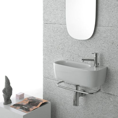 Раковина керамическая Globo Genesis GE046.BI*0 50х20 подвесная цвет белый без отверстий под смеситель