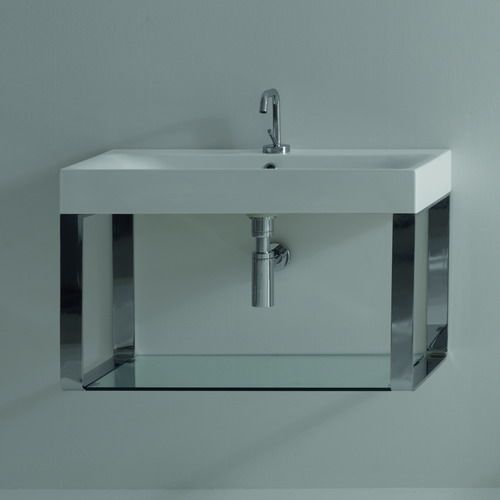 Раковина из сантехнического фарфора Kerasan Cento 353201*1 70х50 накладная цвет белый 1 отверстие под смеситель