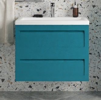 Тумба под раковину Art&Max PLATINO AM-Platino-750-2C-SO-TM 80х50 подвесная цвет синий - фото 2