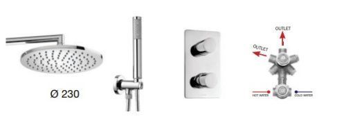 Душевая система Bossini COSMO M00753.030 встраиваемая в стену цвет хром