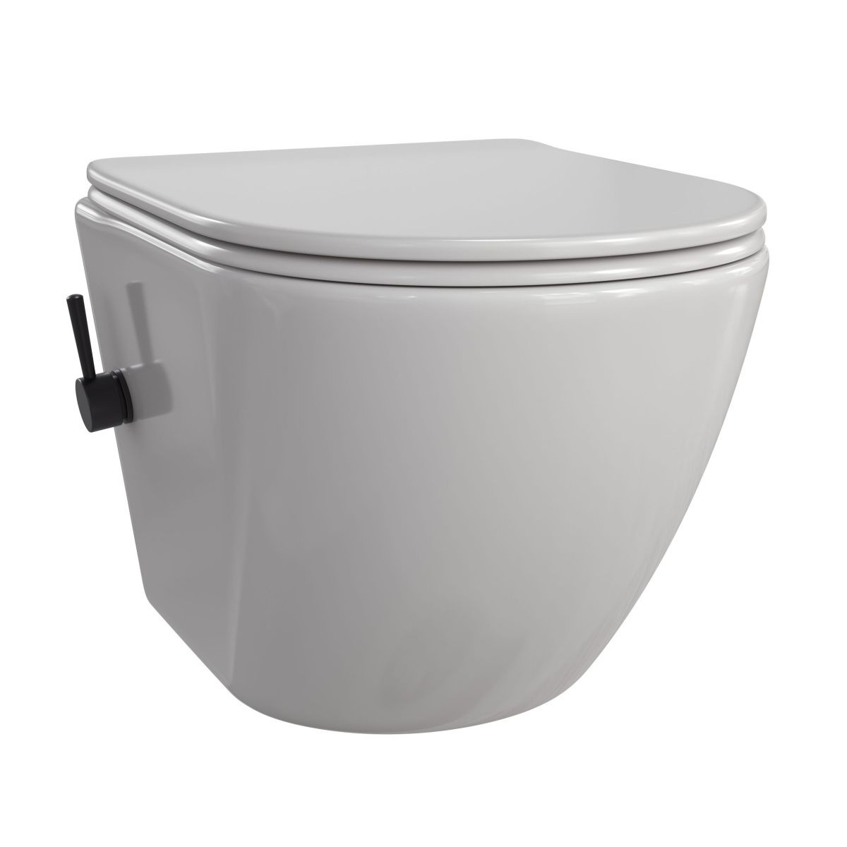 Унитаз подвесной Taliente Amato AM25010 + SMnero белый с сиденьем безободковый смыв торнадо