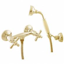Смеситель для душа RavSlezak MORAVA RETRO MK180.5/2Z настенный золото