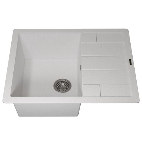 Кухонная мойка Uperwood Quartz Premium UPD-03 3910202108 65х50 цвет белый поверхность матовая