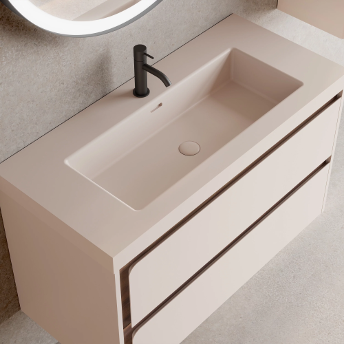 Тумба под раковину Visobath Indico 76819/Cotton-Valenti 100х50 подвесная цвет бежевый