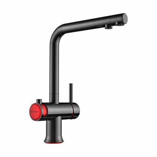 Смеситель для кухни Omoikiri Hotaru 4994026 на мойку вороненая сталь/красный
