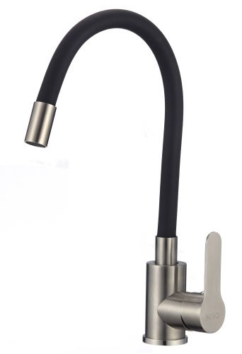 Смеситель для кухни D-Lin H155316-1 на мойку черный/сатин