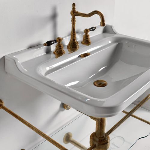 Консоль под раковину Kerasan Waldorf 9197K3br 80х60 напольная цвет бронза