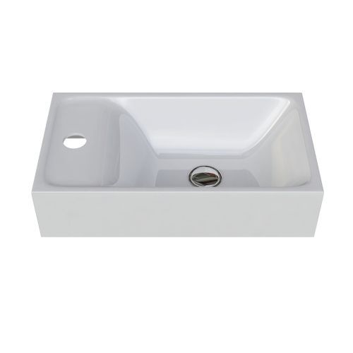 Раковина из искусственного камня Altasan TORTUGA UPP22TORTUGA 40х20 встраиваемая цвет белый 1 отверстие под смеситель