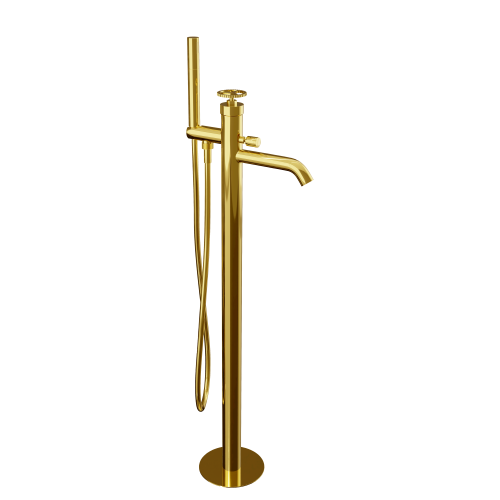 Смеситель для ванны Remer Chrono CH08DO напольный золото