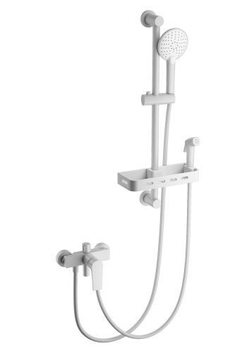 Душевой гарнитур со смесителем Wonzon & Woghand WW-A31003-MW настенный белый