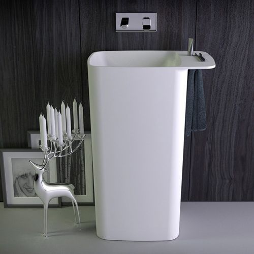 Раковина Knief Pride 0600-071-01WA 70х40 напольная цвет белый без отверстий под смеситель